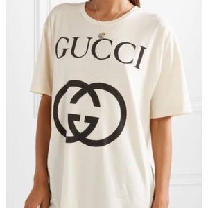 GUCCI LOGO T SHIRT 100% AUTHENTIC